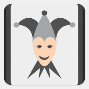 Joker Card Emoji Square Sticker