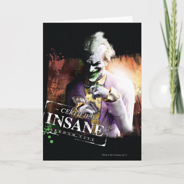 Joker - Certified Insane Card (Front)