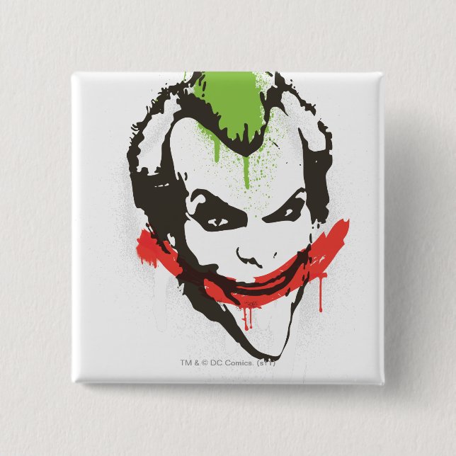 Joker Graffiti 15 Cm Square Badge (Front)
