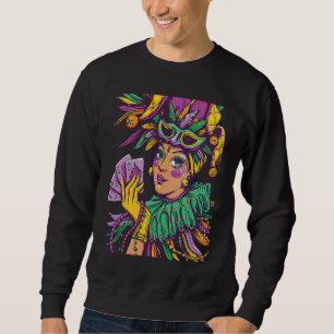Joker Mardi Gras Party Parade Shenanigans Carnival Sweatshirt