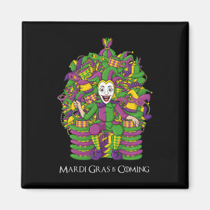 Joker Mardi Gras Throne Fun Boys Girls Kids Magnet