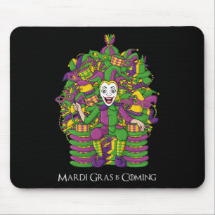 Joker Mardi Gras Throne Fun Boys Girls Kids Mouse Pad