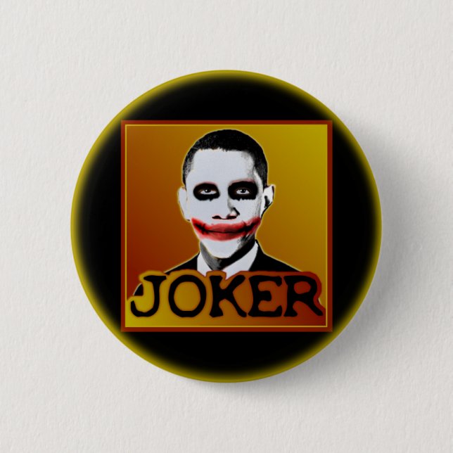 Joker Obama 6 Cm Round Badge (Front)