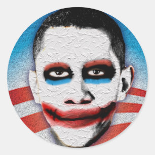Joker Obama Classic Round Sticker