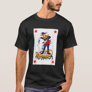 Joker Playing Card T Shirt Vintage Red Clown Poker