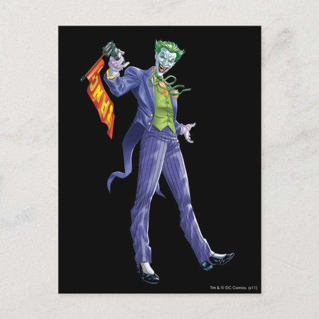 Joker stands with gun postcard (Front)
