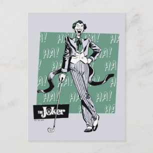 Joker With Golf Club Postcard