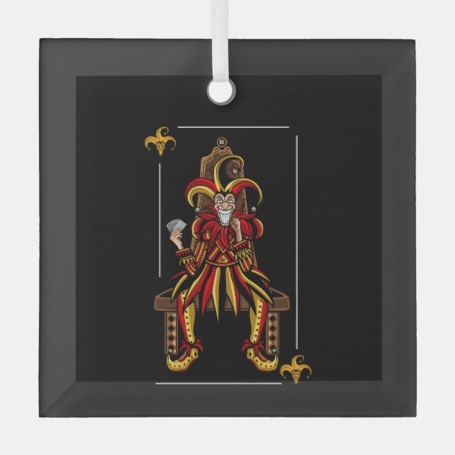 Jokers Wild Glass Tree Decoration (Front)