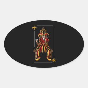 Jokers Wild Oval Sticker