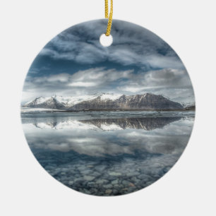 Jokulsarlon glacial lagoon, Iceland Ceramic Tree Decoration