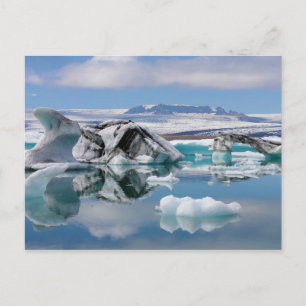 Jokulsarlon Glacial Lake in Iceland Panorama Postcard