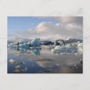 Jokulsarlon glacier lake in Iceland postcard