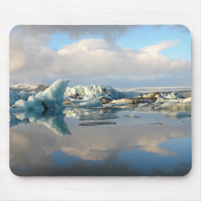 Jokulsarlon iceberg lake reflection mousepad (Front)