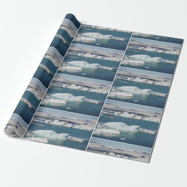 Jokulsarlon Iceland Wrapping Paper (Unrolled)