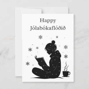 Jólabókaflóð – Icelandic Book Flood, Custom Gift Postcard