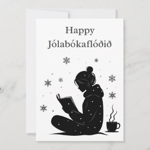 Jólabókaflóð – Icelandic Book Flood, Custom Gift Thank You Card
