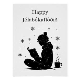 Jólabókaflóð – Icelandic Book Flood, Poster Gift
