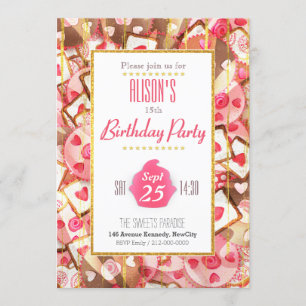 Jolie carte d'invitation de Fête Anniversaire Invitation