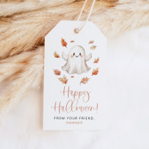 JOLIE Cute Ghost Fall Leaves Happy Halloween Treat