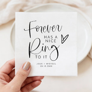 JOLIE Forever Has a Nice Ring to It Engagement Napkin