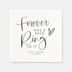 JOLIE Forever Has a Nice Ring to It Engagement Napkin