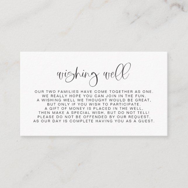 JOLIE Fun Typography Font Wishing Well Card (Front)