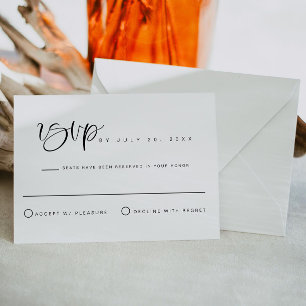 JOLIE Minimalist Bohemian Wedding RSVP Postcard
