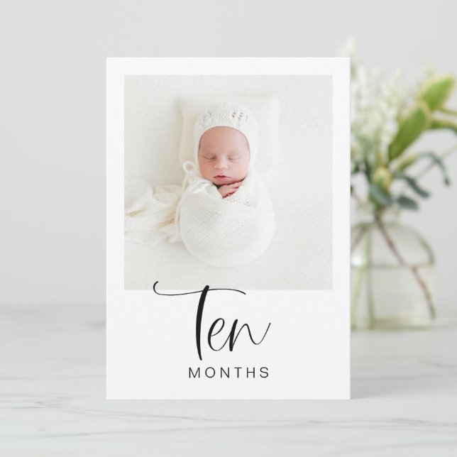JOLIE Modern 1st Birthday Milestone Photo Banner I Invitation (Standing Front)