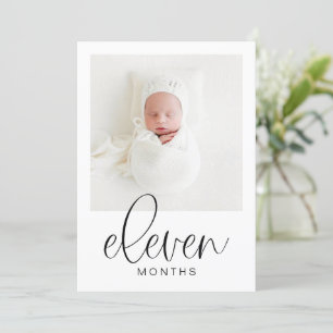 JOLIE Modern 1st Birthday Milestone Photo Banner Invitation