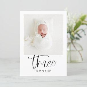 JOLIE Modern 1st Birthday Milestone Photo Banner Invitation
