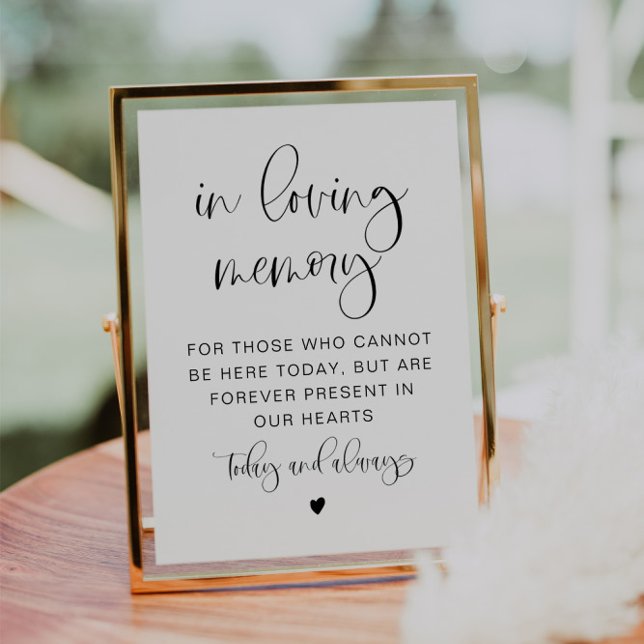 JOLIE Modern Bohemian In Loving Memory Sign Invitation (Creator Uploaded)