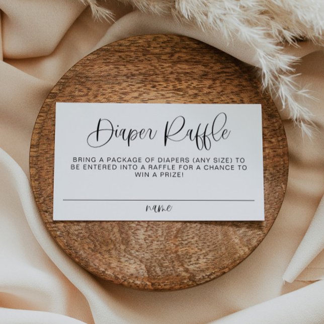 JOLIE Modern Boho Diaper Raffle Baby Shower Game Place Card (Creator Uploaded)
