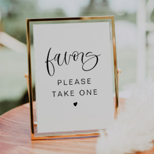 JOLIE Modern Boho Font Please Take a Favour Sign Invitation