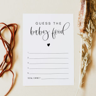 JOLIE Modern Boho Guess the Baby Food Game Invitation