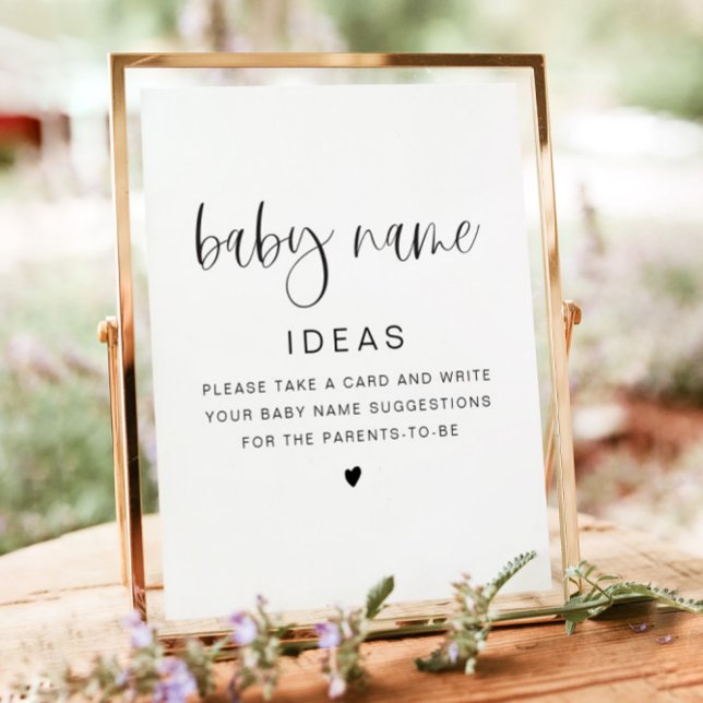 JOLIE Modern Minimalist Baby Name Ideas Game Sign (Creator Uploaded)