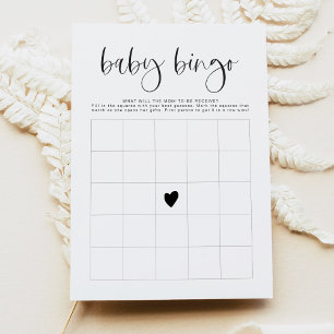 JOLIE Modern Minimalist Baby Shower Bingo Game Invitation