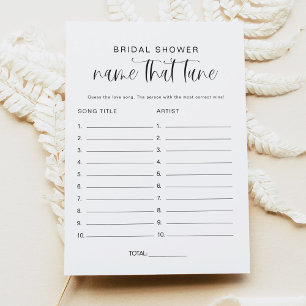 JOLIE Modern Name That Tune Bridal Shower Game Invitation
