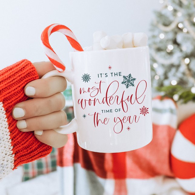 JOLIE Snowflake Wonderful Time Christmas Holiday Coffee Mug (Creator Uploaded)