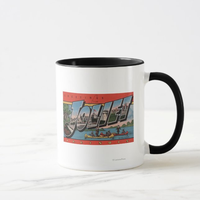 Joliet, Illinois - Large Letter Scenes Mug (Right)