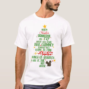 Jolliest Bunch of A-holes Christmas Tree TShirt 