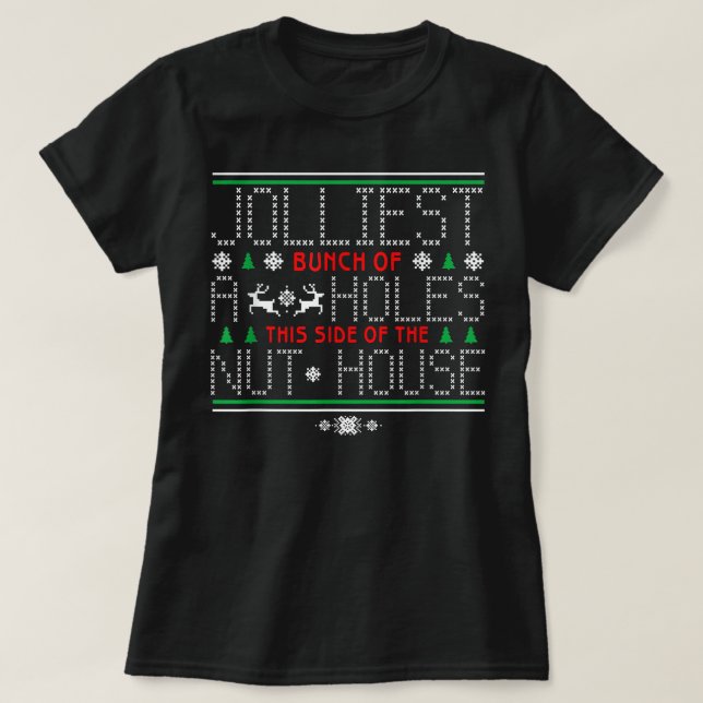 Jolliest Bunch of A-holes Tee Funny Christmas Paja (Design Front)
