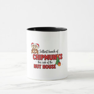Jolliest Bunch of Chipmunks This Side Christmas  Mug