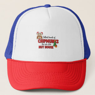 Jolliest Bunch of Chipmunks This Side Christmas Trucker Hat