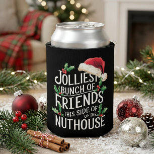 Jolliest Bunch Of Friends Xmas Matching Sarcastic  Can Cooler
