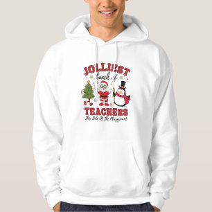 Jolliest Bunch Of Teachers, Christmas Teacher Hoodie