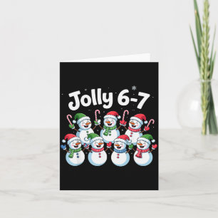 Jolly 6 7 Six Seven Meme Christmas Women Men Kids  Card