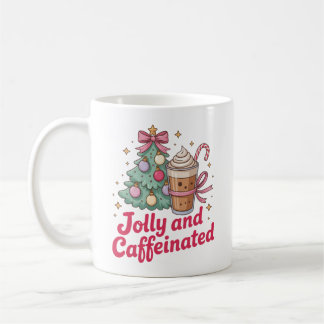 jolly and caffeinated customised  mug design 