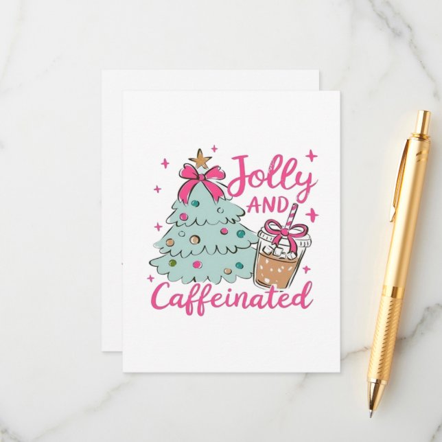 Jolly and Caffeinated Enclosure Card (Front/Back In Situ)