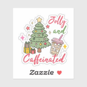 Jolly and Caffeinated Holiday Stickers