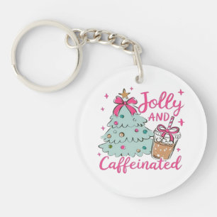 Jolly and Caffeinated Key Ring